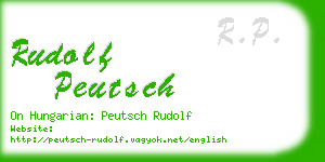 rudolf peutsch business card